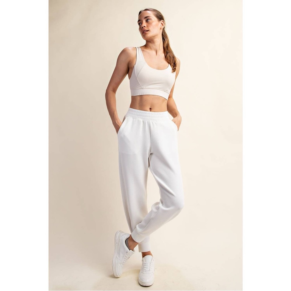 NWT Rae Mode White Modal Jogger Pants Small - Picture 2 of 4